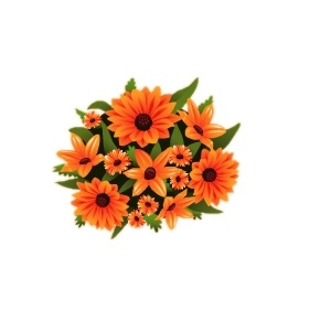 Orange Sparkle Bouquet Feeder